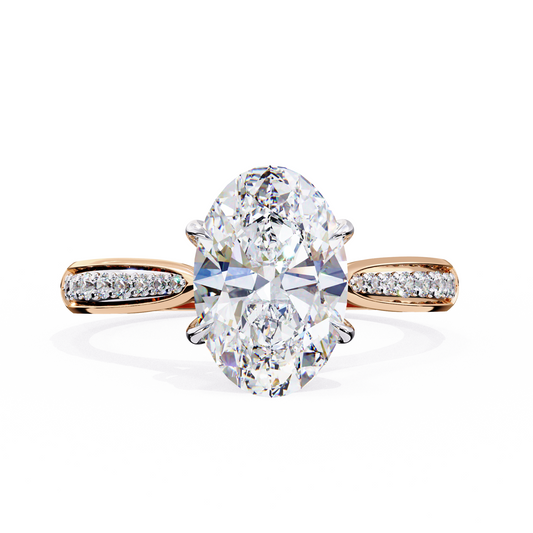 Oval Cut Lab Diamond Engagement Ring - HIGHCARAT DIAMONDS