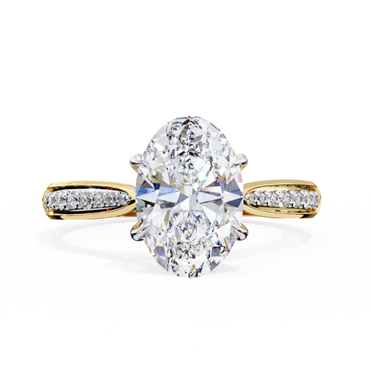 Oval Cut Lab Diamond Engagement Ring - HIGHCARAT DIAMONDS