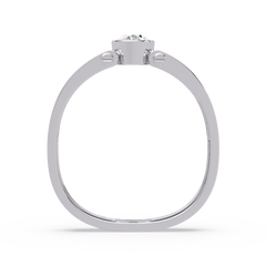Oval Cut Lab Grown Diamond Floating Bezel Ring - HIGHCARAT DIAMONDS