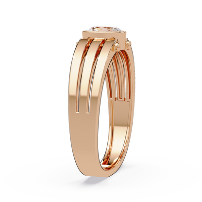 Oval Cut Lab Grown Diamond Floating Bezel Ring - HIGHCARAT DIAMONDS