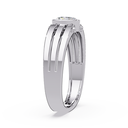 Oval Cut Lab Grown Diamond Floating Bezel Ring - HIGHCARAT DIAMONDS