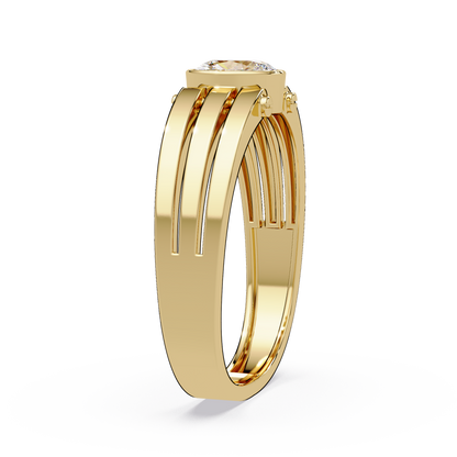 Oval Cut Lab Grown Diamond Floating Bezel Ring - HIGHCARAT DIAMONDS
