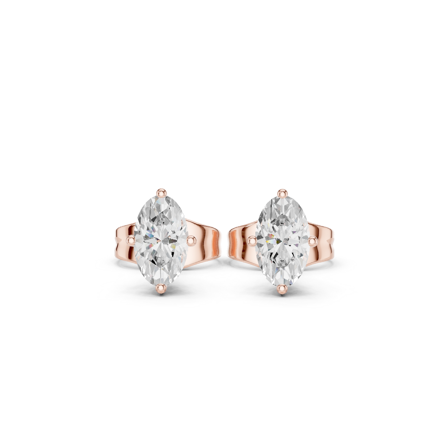 Oval Shape Lab Grown Diamond Antique Delicate Dainty Elegant Party Wear Stud Earring For Women's - HIGHCARAT DIAMONDS