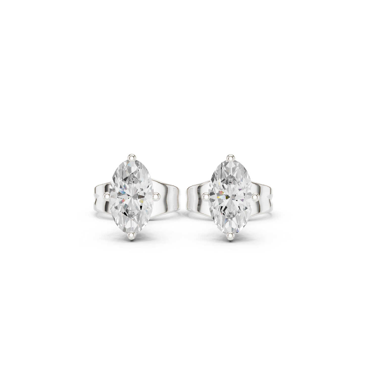 Oval Shape Lab Grown Diamond Antique Delicate Dainty Elegant Party Wear Stud Earring For Women's - HIGHCARAT DIAMONDS
