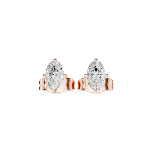 Oval Shape Lab Grown Diamond Antique Delicate Dainty Elegant Party Wear Stud Earring For Women's - HIGHCARAT DIAMONDS