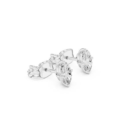 Oval Shape Lab Grown Diamond Antique Delicate Dainty Elegant Party Wear Stud Earring For Women's - HIGHCARAT DIAMONDS