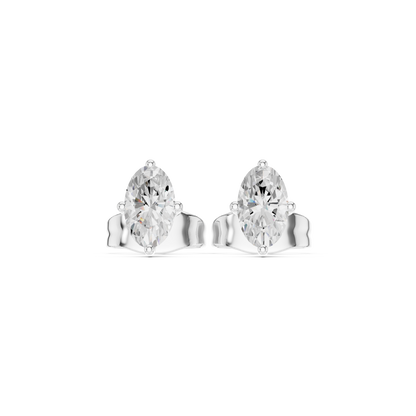 Oval Shape Lab Grown Diamond Antique Delicate Dainty Elegant Party Wear Stud Earring For Women's - HIGHCARAT DIAMONDS