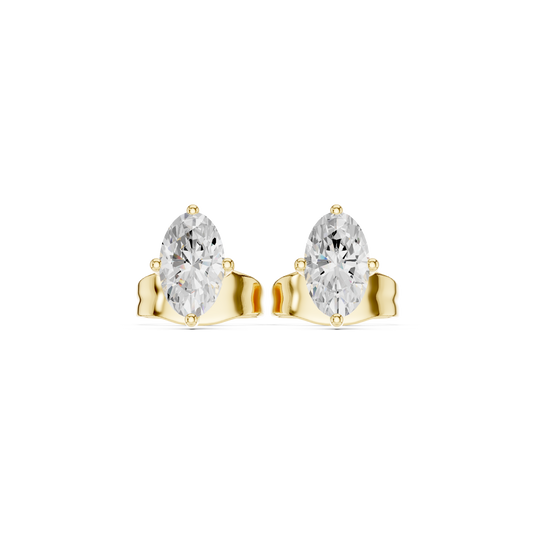 Oval Shape Lab Grown Diamond Antique Delicate Dainty Elegant Party Wear Stud Earring For Women's - HIGHCARAT DIAMONDS
