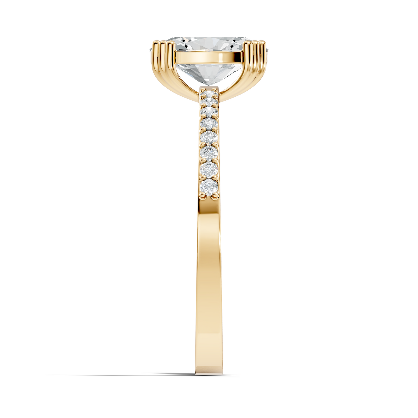 1.24Ct Oval and Round Cut High Quality  Diamond Unique Half Eternity Vintage Dainty Ring For Women's - HIGHCARAT DIAMONDS
