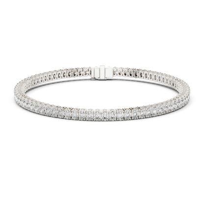 Prong Set 3.95Ct Oval Cut White Colorless Lab Grown Diamond Unique Hand Crafted Dainty Tennis Wedding Wear Bracelet - HIGHCARAT DIAMONDS