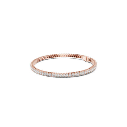 Prong Set 3.95Ct Oval Cut White Colorless Lab Grown Diamond Unique Hand Crafted Dainty Tennis Wedding Wear Bracelet - HIGHCARAT DIAMONDS