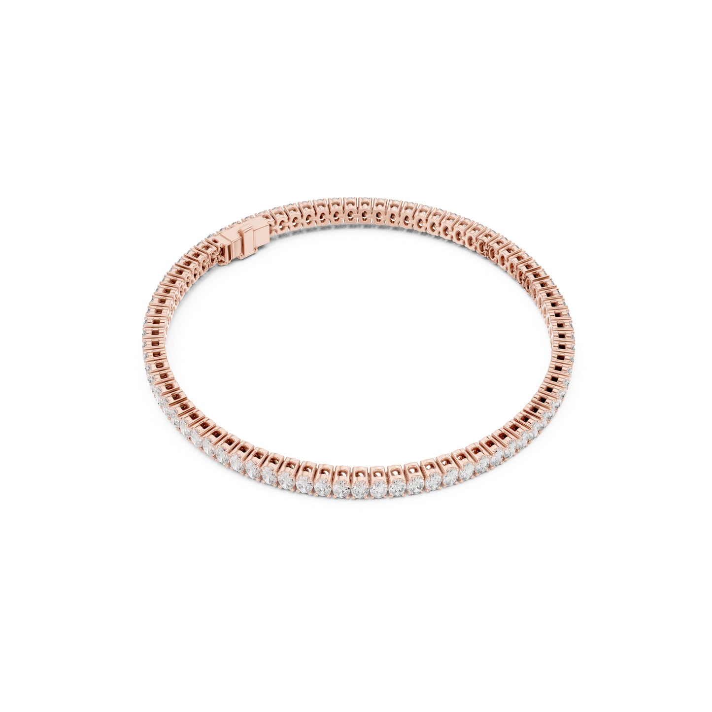 Prong Set 3.95Ct Oval Cut White Colorless Lab Grown Diamond Unique Hand Crafted Dainty Tennis Wedding Wear Bracelet - HIGHCARAT DIAMONDS