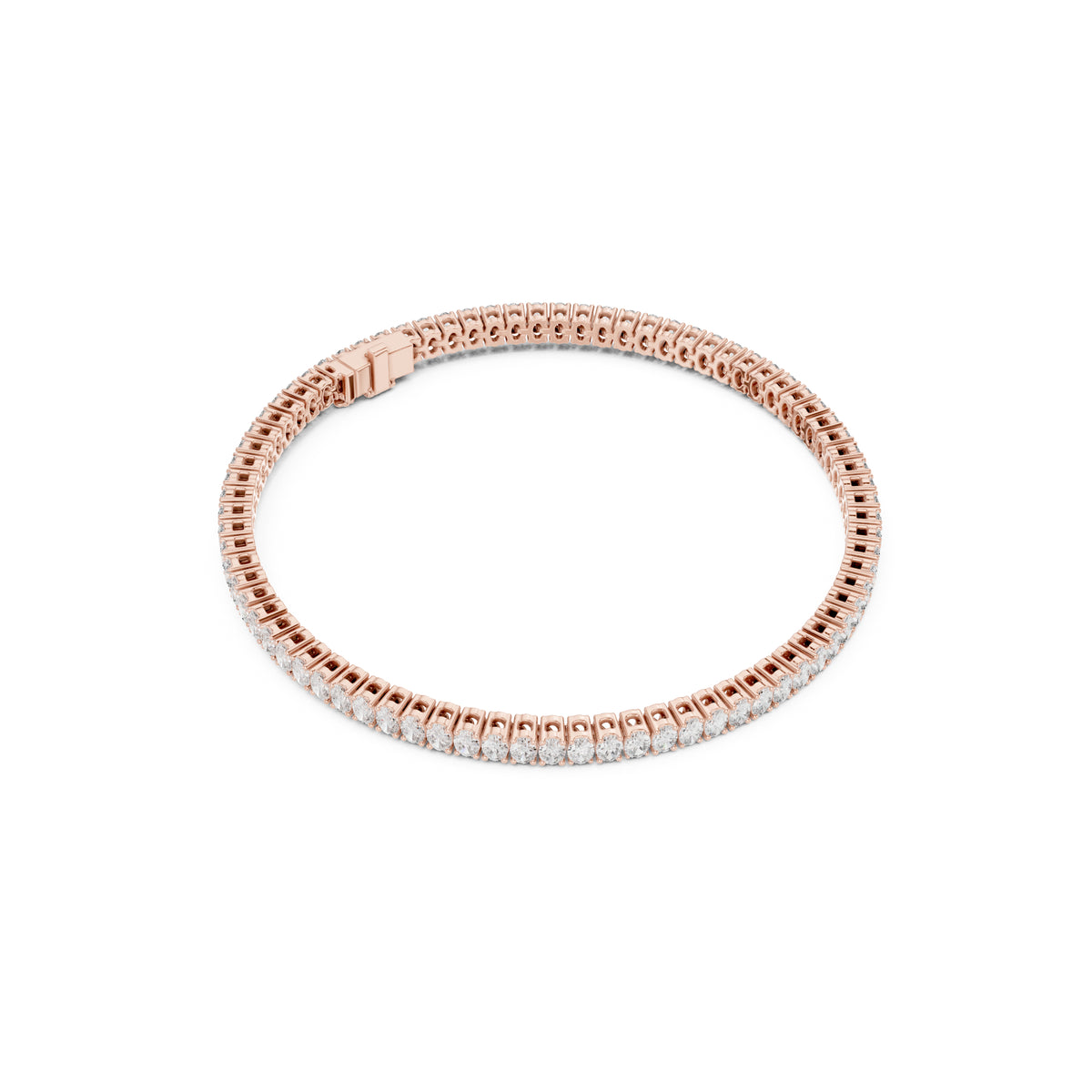 Prong Set 3.95Ct Oval Cut White Colorless Lab Grown Diamond Unique Hand Crafted Dainty Tennis Wedding Wear Bracelet - HIGHCARAT DIAMONDS