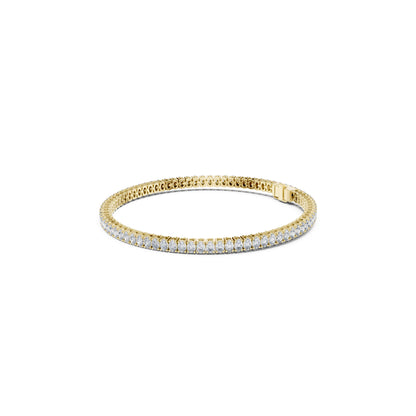 Prong Set 3.95Ct Oval Cut White Colorless Lab Grown Diamond Unique Hand Crafted Dainty Tennis Wedding Wear Bracelet - HIGHCARAT DIAMONDS