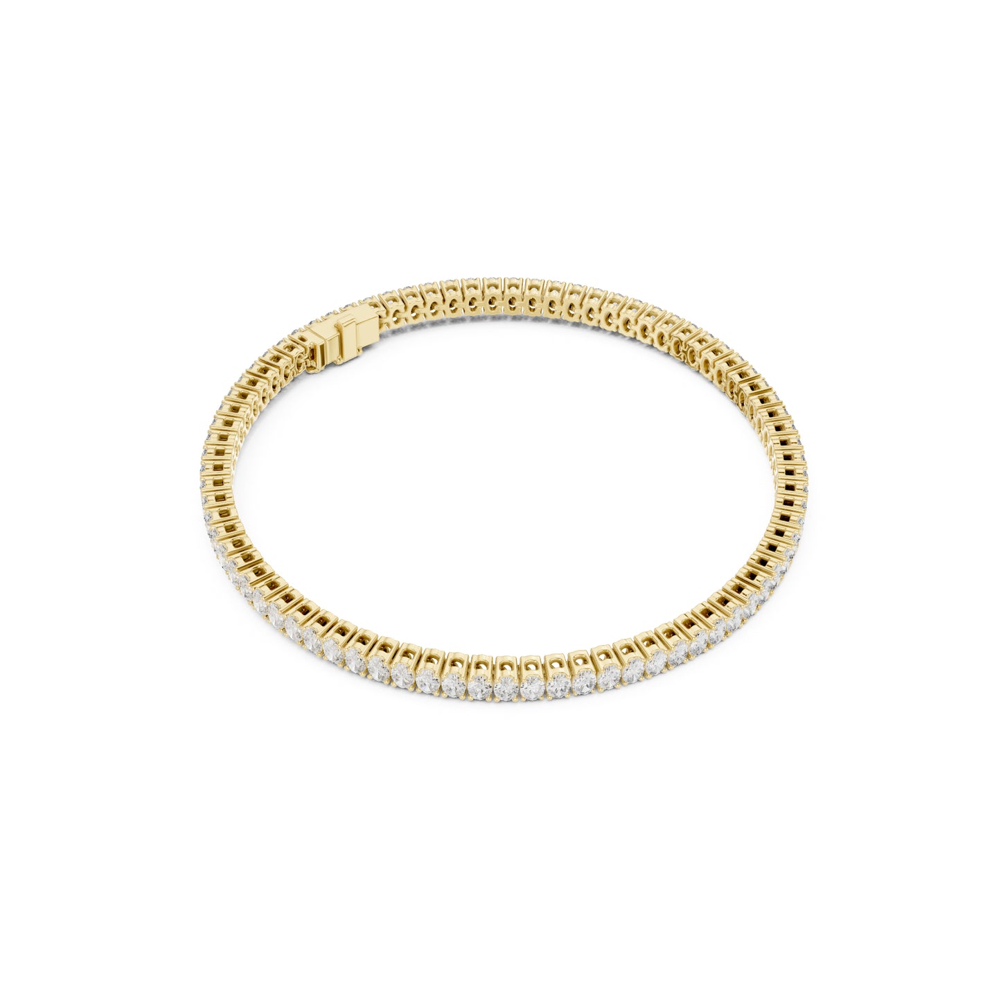 Prong Set 3.95Ct Oval Cut White Colorless Lab Grown Diamond Unique Hand Crafted Dainty Tennis Wedding Wear Bracelet - HIGHCARAT DIAMONDS