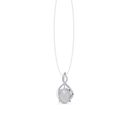 Oval Cut Lab Grown Diamond Twist Pendant - HIGHCARAT DIAMONDS