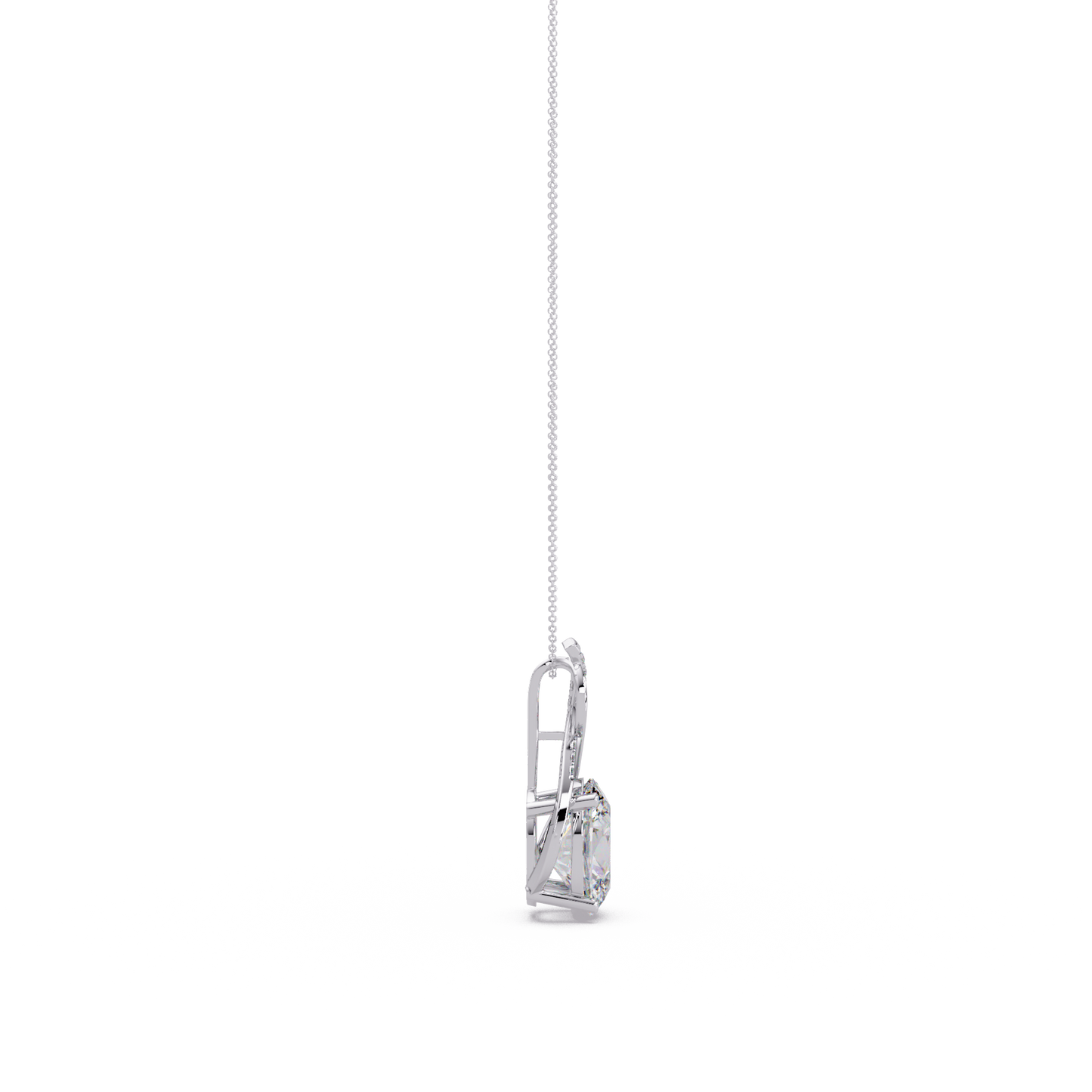 Oval Cut Lab Grown Diamond Twist Pendant - HIGHCARAT DIAMONDS