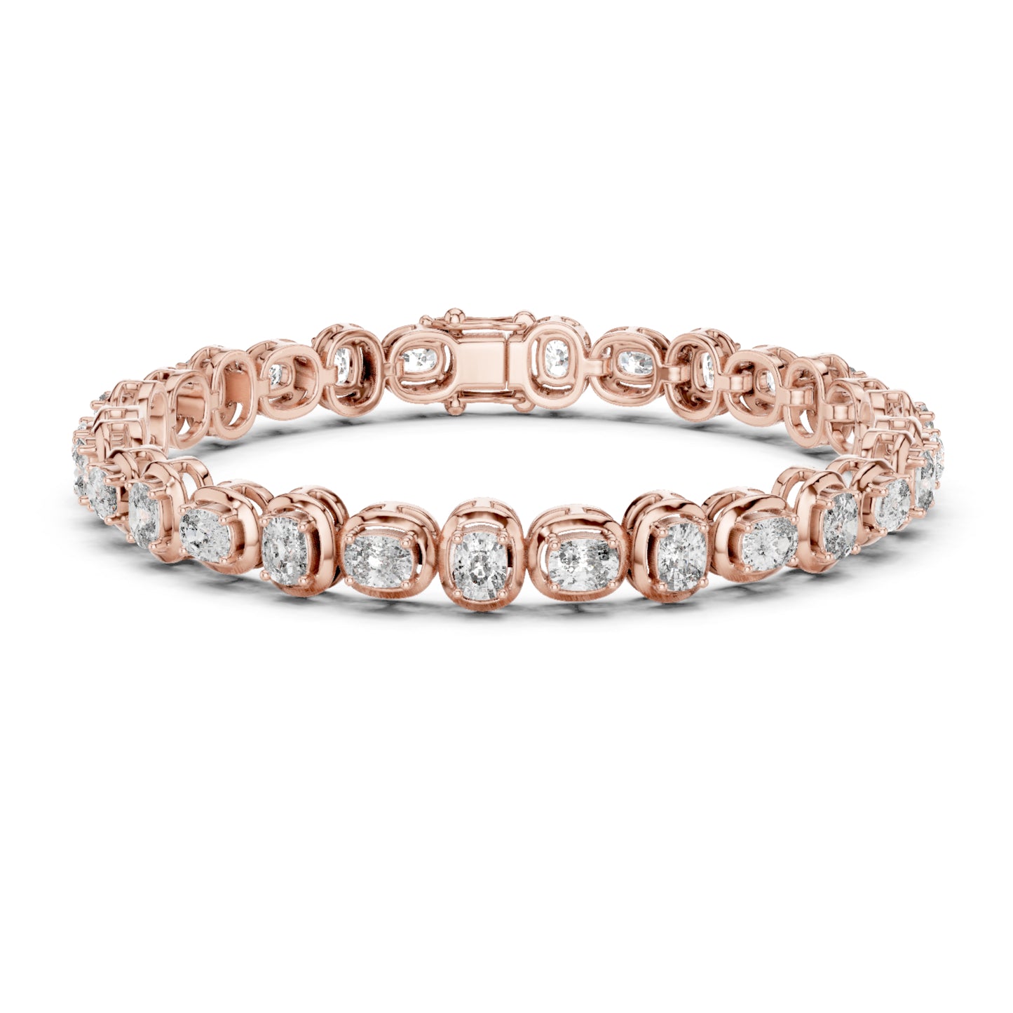Round Cut Top Grade Labgrown Diamond Elegant Prong Set Classic Wedding Tennis Bracelet For Women's - HIGHCARAT DIAMONDS