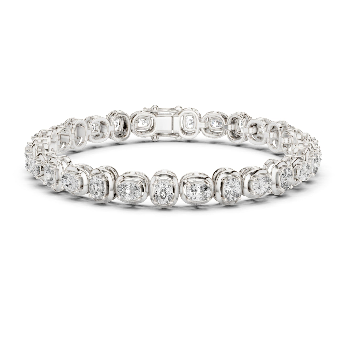 Round Cut Top Grade Labgrown Diamond Elegant Prong Set Classic Wedding Tennis Bracelet For Women's - HIGHCARAT DIAMONDS
