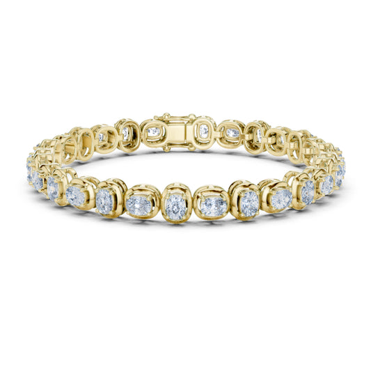 Round Cut Top Grade Labgrown Diamond Elegant Prong Set Classic Wedding Tennis Bracelet For Women's - HIGHCARAT DIAMONDS