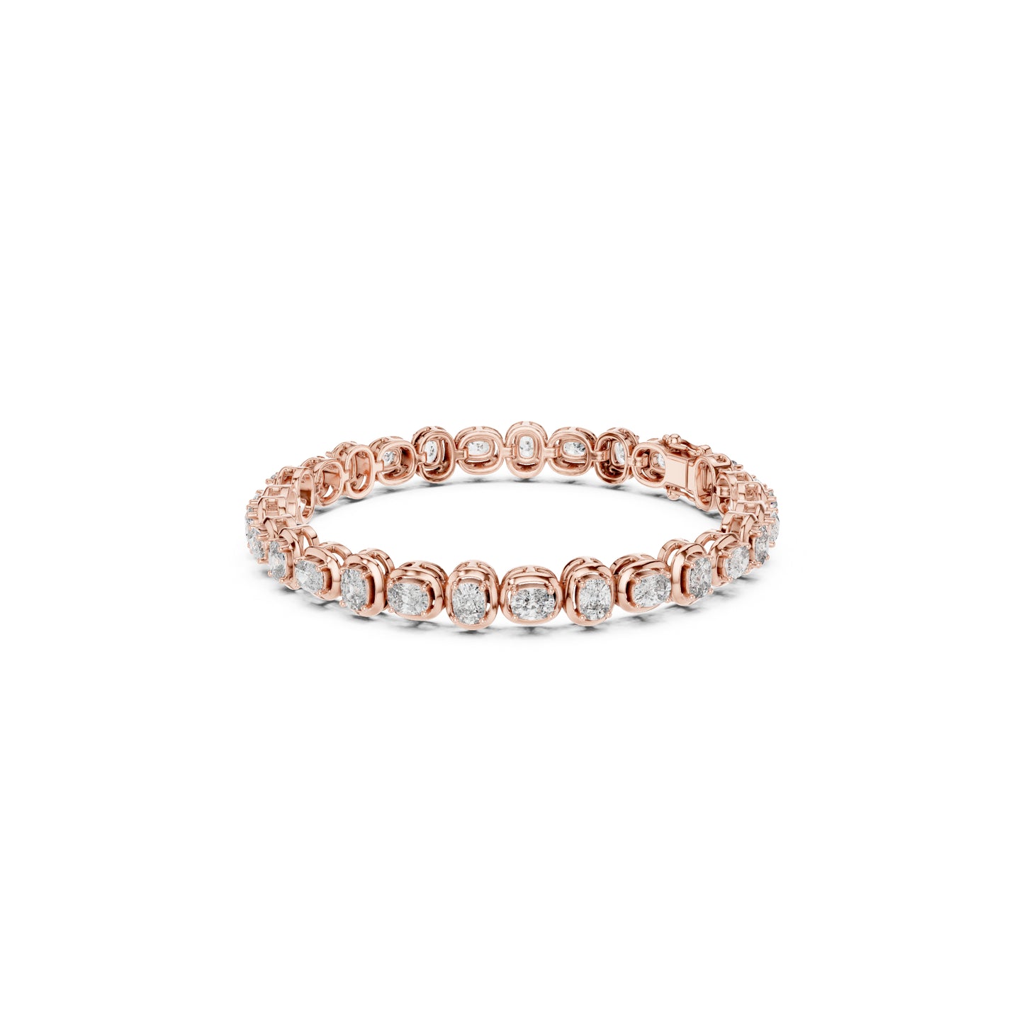 Round Cut Top Grade Labgrown Diamond Elegant Prong Set Classic Wedding Tennis Bracelet For Women's - HIGHCARAT DIAMONDS