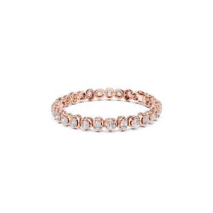 Round Cut Top Grade Labgrown Diamond Elegant Prong Set Classic Wedding Tennis Bracelet For Women's - HIGHCARAT DIAMONDS