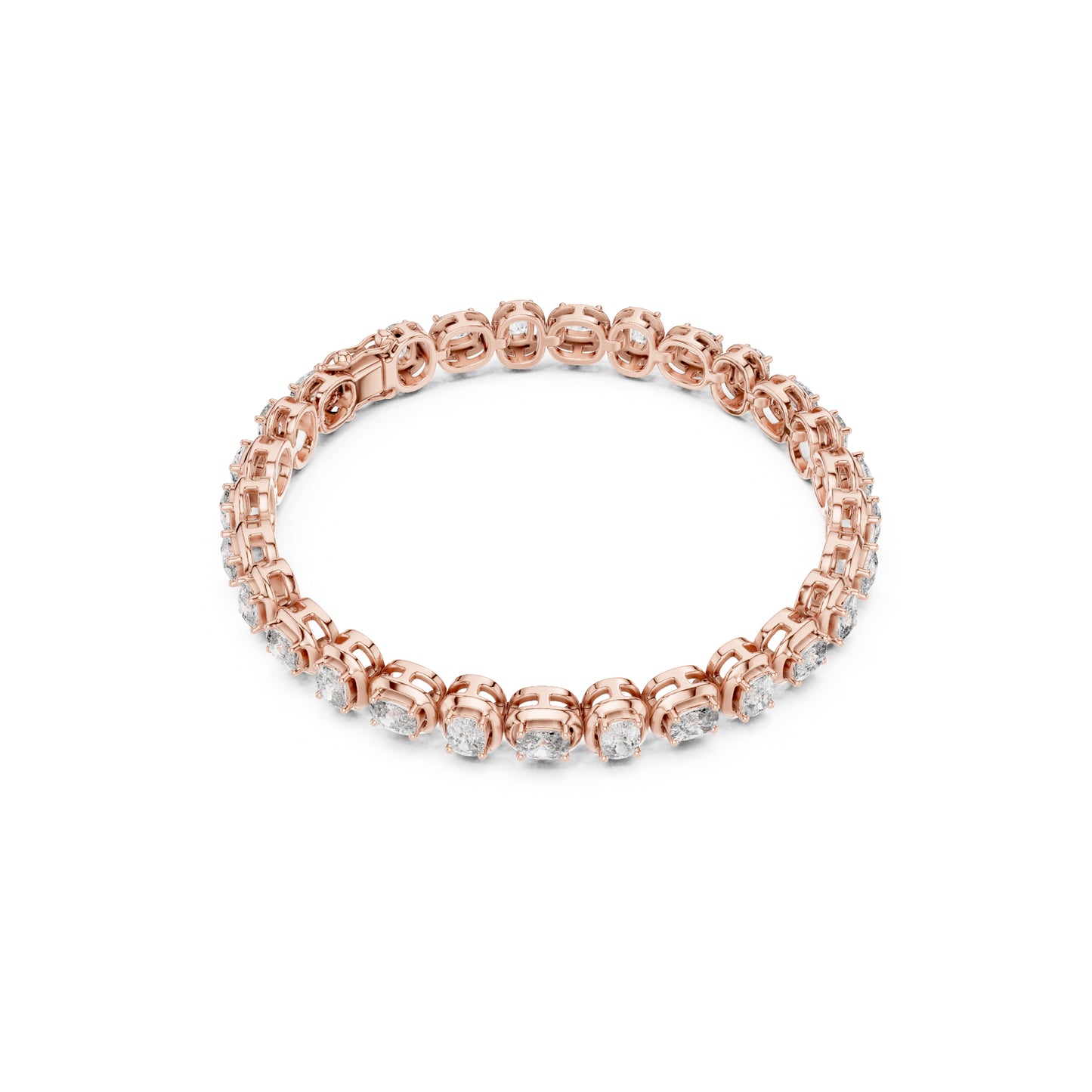 Round Cut Top Grade Labgrown Diamond Elegant Prong Set Classic Wedding Tennis Bracelet For Women's - HIGHCARAT DIAMONDS