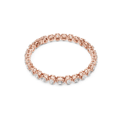 Round Cut Top Grade Labgrown Diamond Elegant Prong Set Classic Wedding Tennis Bracelet For Women's - HIGHCARAT DIAMONDS