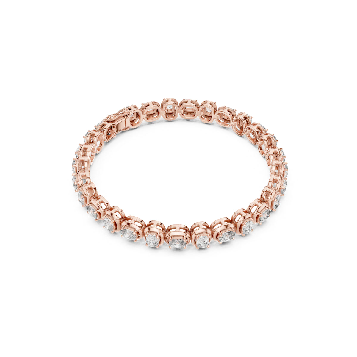 Round Cut Top Grade Labgrown Diamond Elegant Prong Set Classic Wedding Tennis Bracelet For Women's - HIGHCARAT DIAMONDS