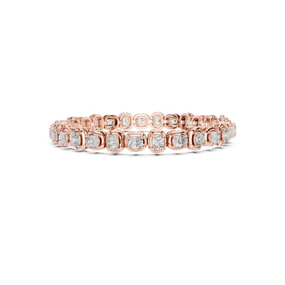 Round Cut Top Grade Labgrown Diamond Elegant Prong Set Classic Wedding Tennis Bracelet For Women's - HIGHCARAT DIAMONDS