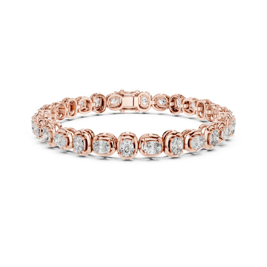 Round Cut Top Grade Labgrown Diamond Elegant Prong Set Classic Wedding Tennis Bracelet For Women's - HIGHCARAT DIAMONDS