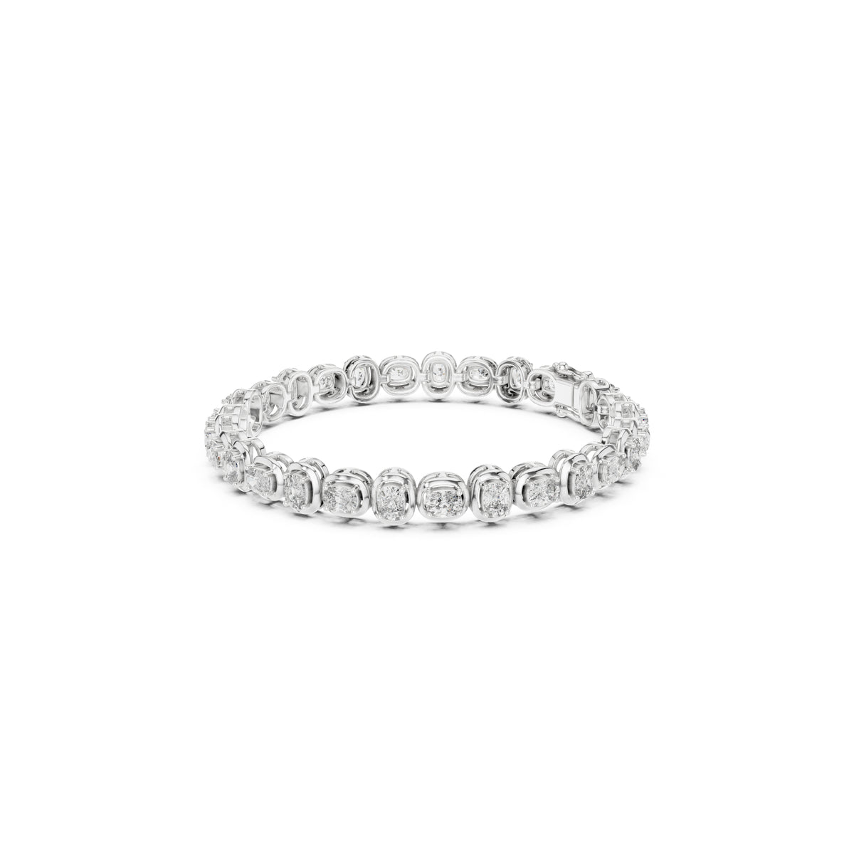Round Cut Top Grade Labgrown Diamond Elegant Prong Set Classic Wedding Tennis Bracelet For Women's - HIGHCARAT DIAMONDS