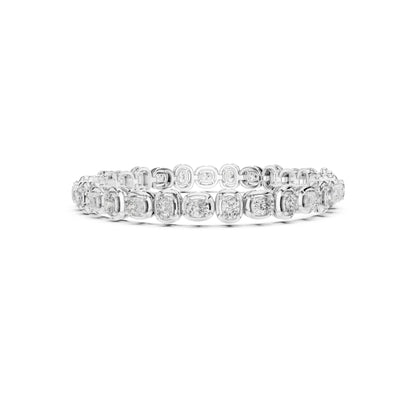 Round Cut Top Grade Labgrown Diamond Elegant Prong Set Classic Wedding Tennis Bracelet For Women's - HIGHCARAT DIAMONDS