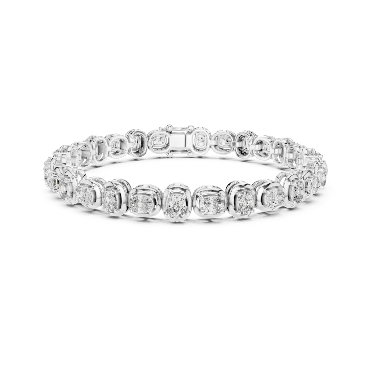 Round Cut Top Grade Labgrown Diamond Elegant Prong Set Classic Wedding Tennis Bracelet For Women's - HIGHCARAT DIAMONDS