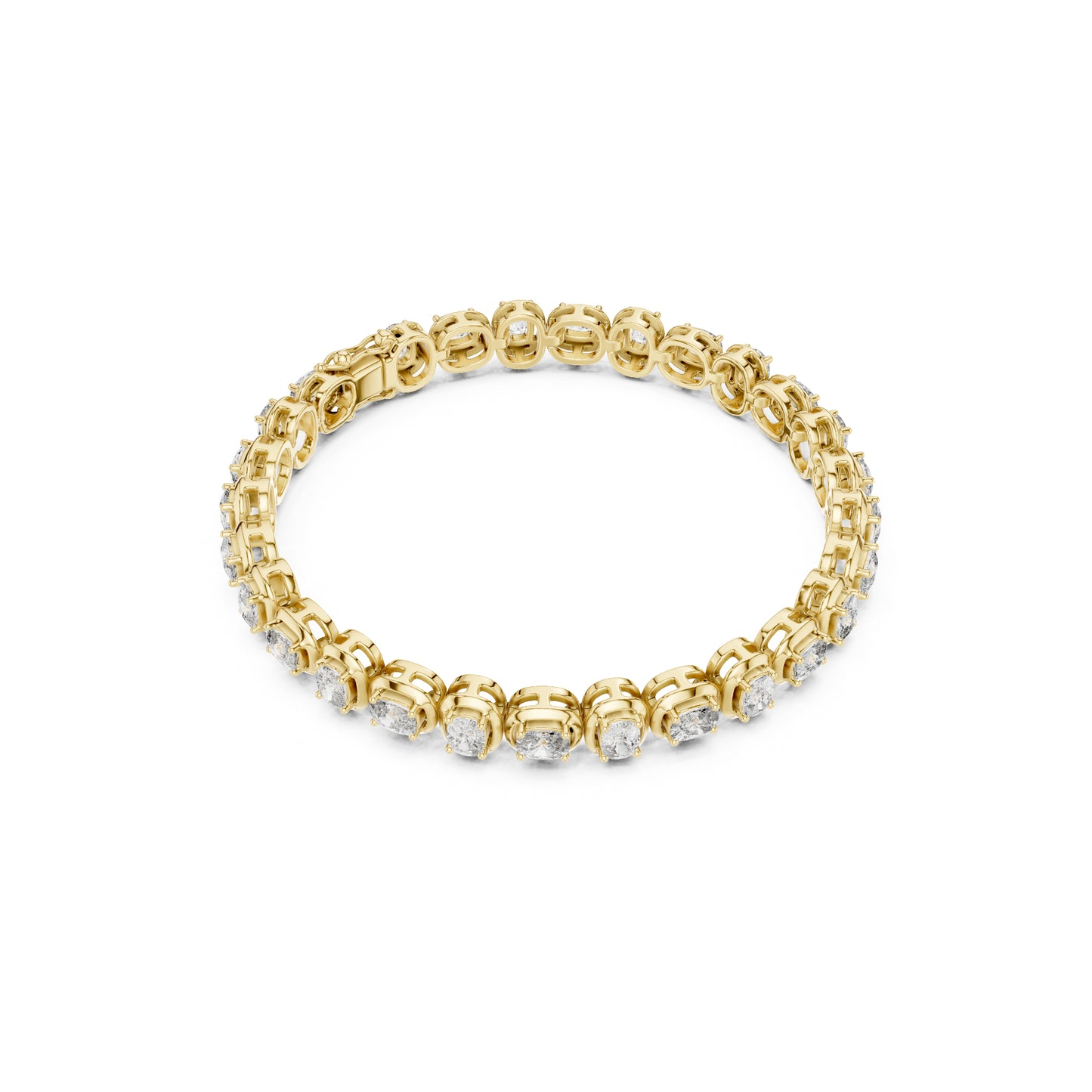 Round Cut Top Grade Labgrown Diamond Elegant Prong Set Classic Wedding Tennis Bracelet For Women's - HIGHCARAT DIAMONDS