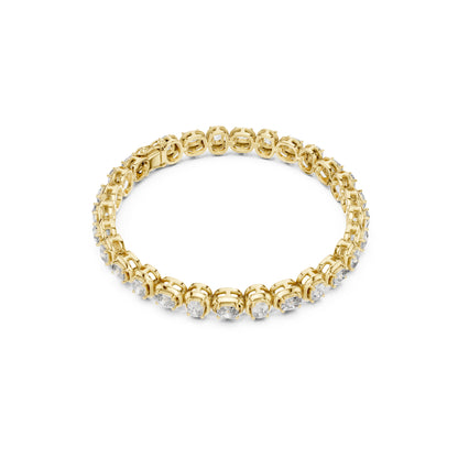 Round Cut Top Grade Labgrown Diamond Elegant Prong Set Classic Wedding Tennis Bracelet For Women's - HIGHCARAT DIAMONDS