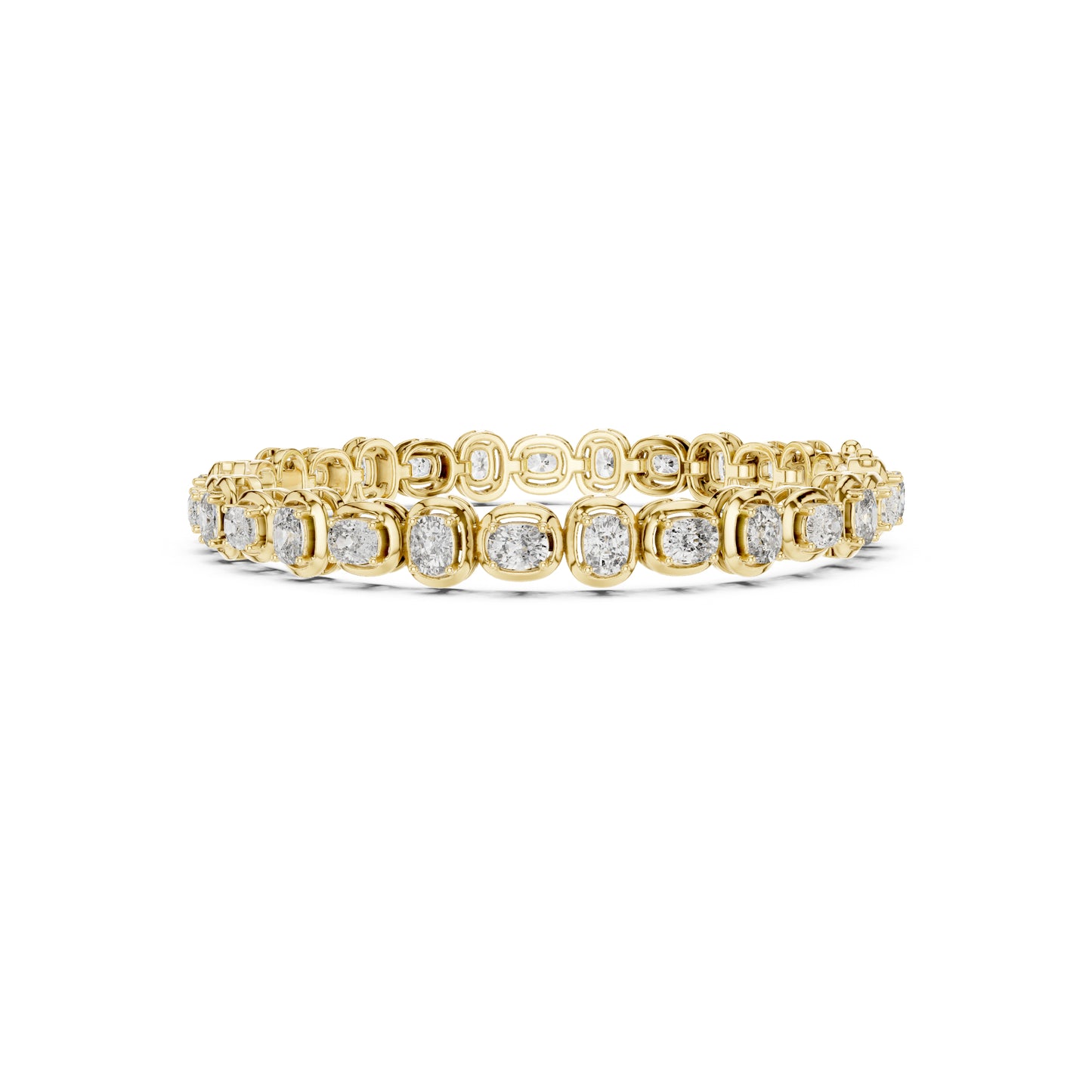 Round Cut Top Grade Labgrown Diamond Elegant Prong Set Classic Wedding Tennis Bracelet For Women's - HIGHCARAT DIAMONDS