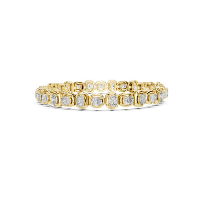 Round Cut Top Grade Labgrown Diamond Elegant Prong Set Classic Wedding Tennis Bracelet For Women's - HIGHCARAT DIAMONDS