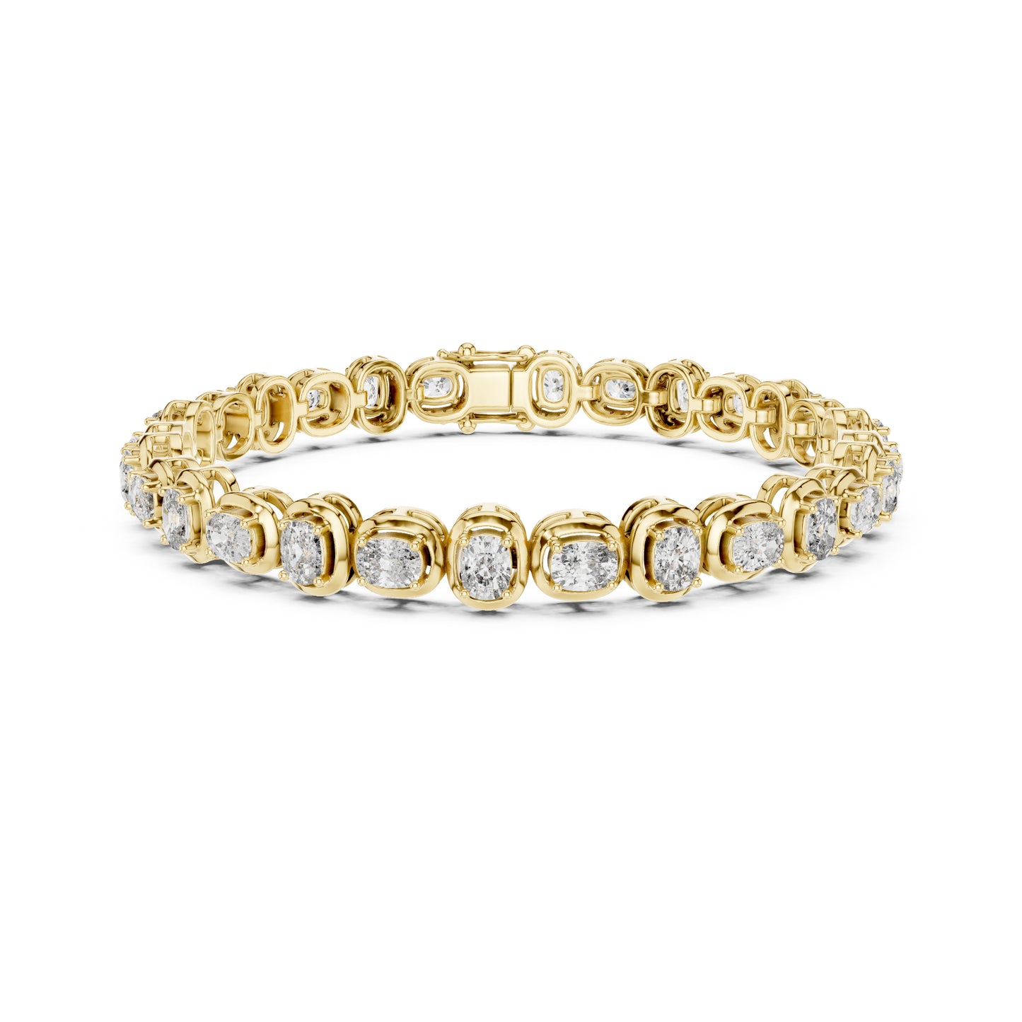 Round Cut Top Grade Labgrown Diamond Elegant Prong Set Classic Wedding Tennis Bracelet For Women's - HIGHCARAT DIAMONDS