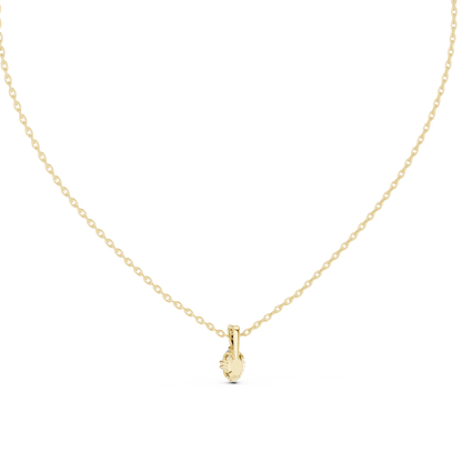 Colorless Oval Labgrown Diamond Solitaire Pendant For Women In 14K solid white Gold - HIGHCARAT DIAMONDS
