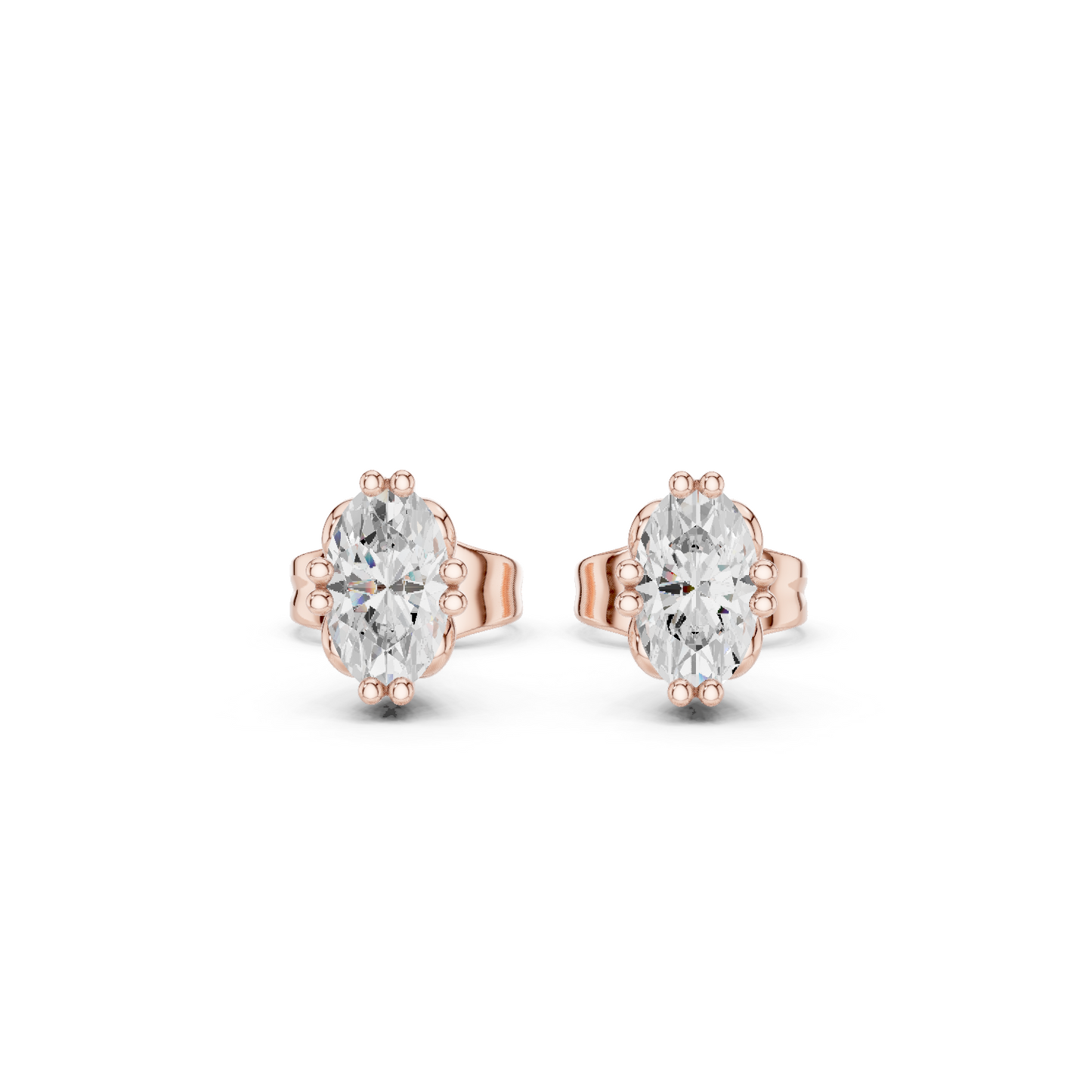 Oval Shape Lab Grown Diamond Classic Look Party Wear Diamond Earring  Anniversary Gift For Her - HIGHCARAT DIAMONDS