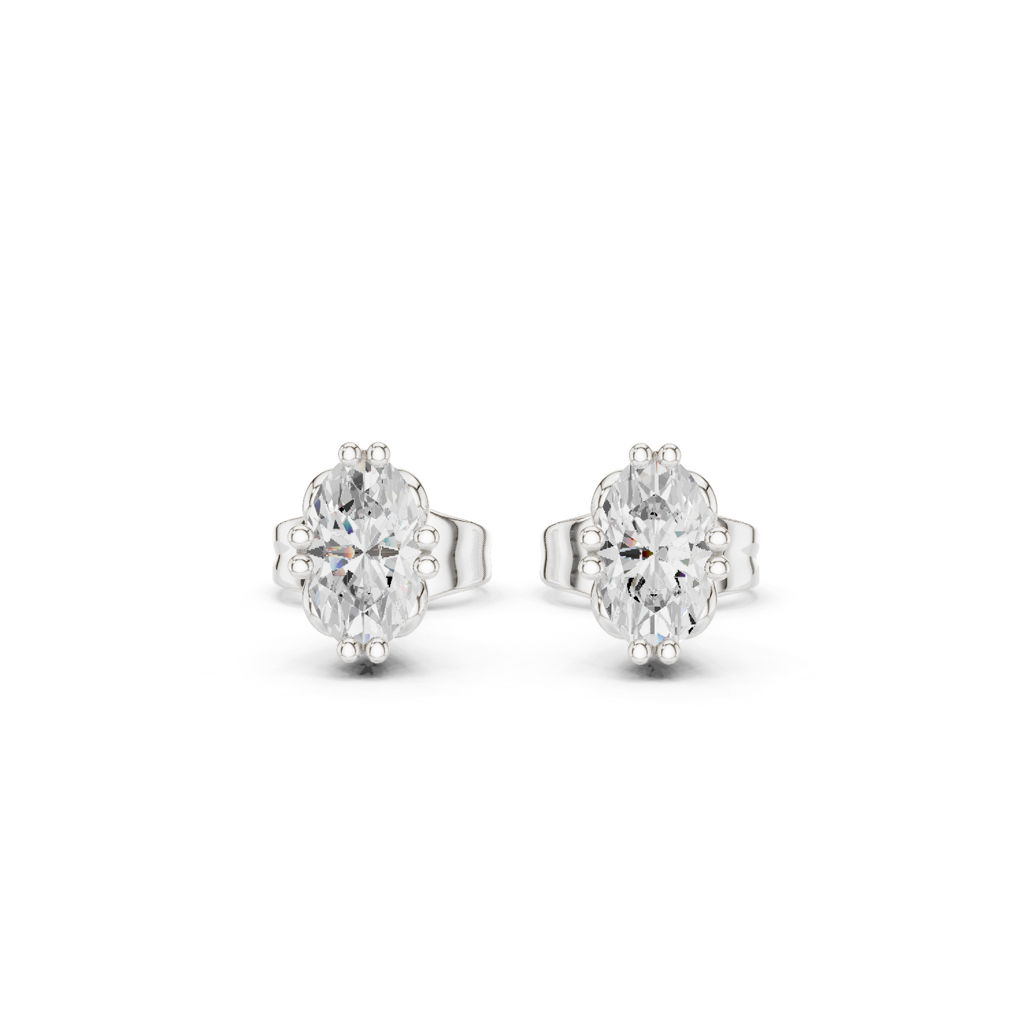 Oval Shape Lab Grown Diamond Classic Look Party Wear Diamond Earring  Anniversary Gift For Her - HIGHCARAT DIAMONDS