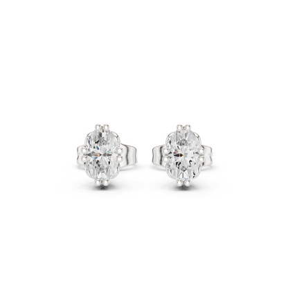 Oval Shape Lab Grown Diamond Classic Look Party Wear Diamond Earring  Anniversary Gift For Her - HIGHCARAT DIAMONDS