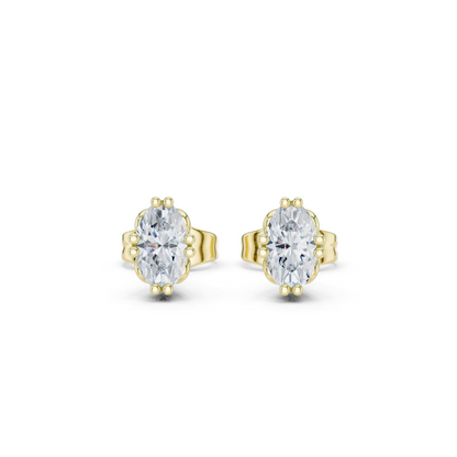 Oval Shape Lab Grown Diamond Classic Look Party Wear Diamond Earring  Anniversary Gift For Her - HIGHCARAT DIAMONDS