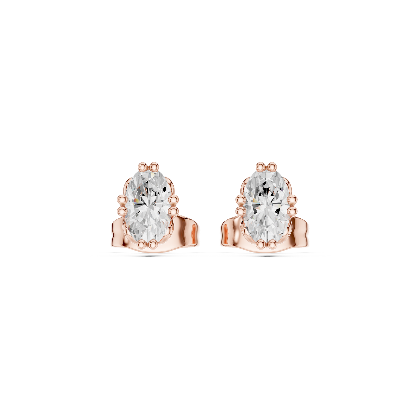 Oval Shape Lab Grown Diamond Classic Look Party Wear Diamond Earring  Anniversary Gift For Her - HIGHCARAT DIAMONDS