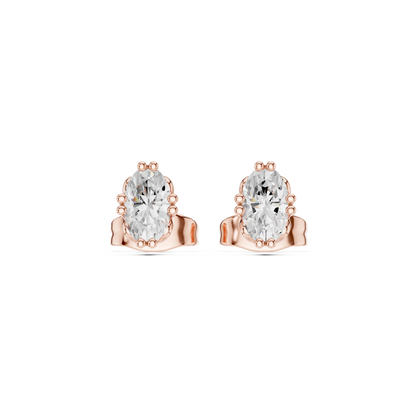 Oval Shape Lab Grown Diamond Classic Look Party Wear Diamond Earring  Anniversary Gift For Her - HIGHCARAT DIAMONDS