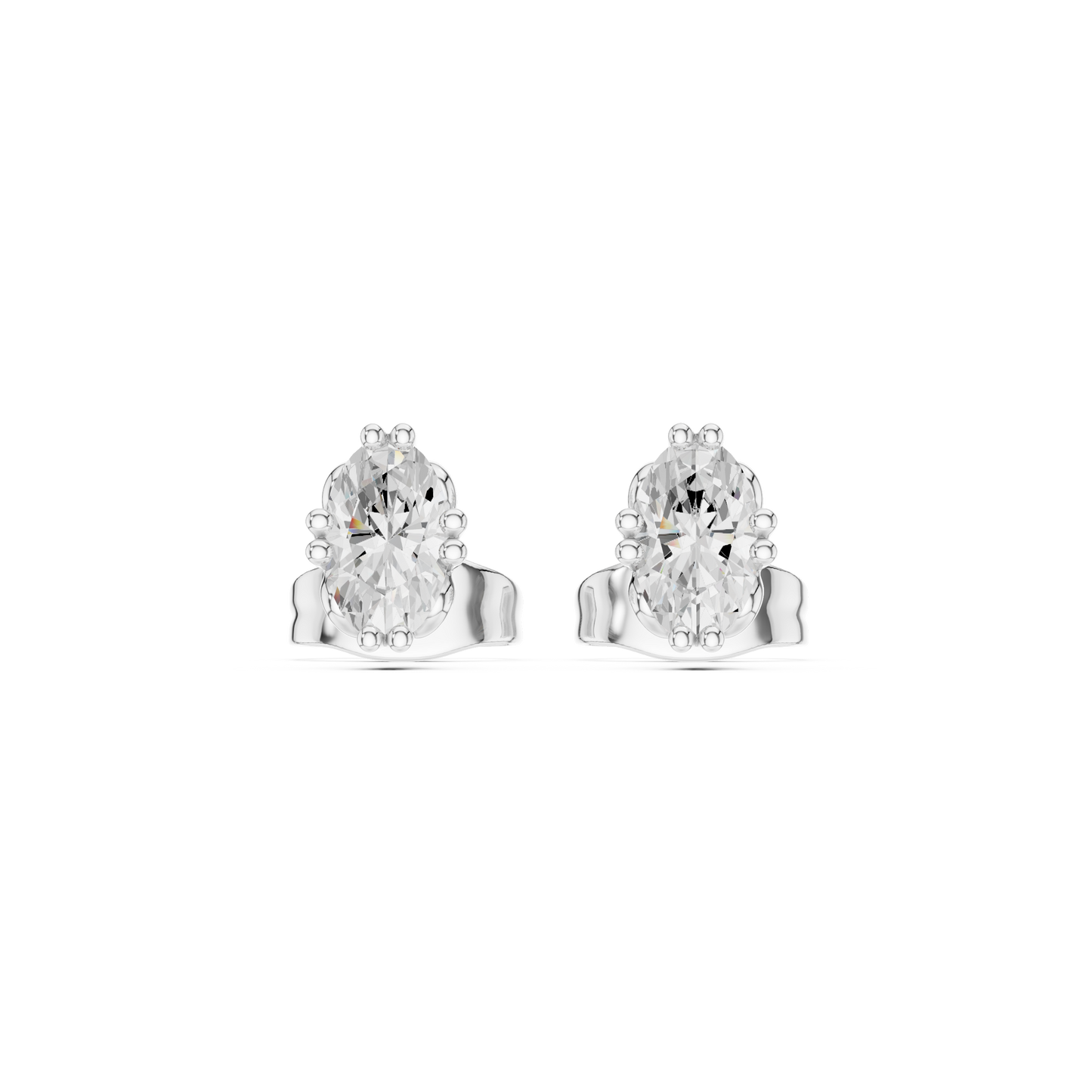 Oval Shape Lab Grown Diamond Classic Look Party Wear Diamond Earring  Anniversary Gift For Her - HIGHCARAT DIAMONDS