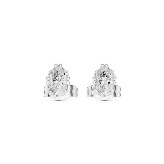 Oval Shape Lab Grown Diamond Classic Look Party Wear Diamond Earring  Anniversary Gift For Her - HIGHCARAT DIAMONDS