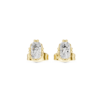 Oval Shape Lab Grown Diamond Classic Look Party Wear Diamond Earring  Anniversary Gift For Her - HIGHCARAT DIAMONDS
