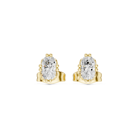 Oval Shape Lab Grown Diamond Classic Look Party Wear Diamond Earring  Anniversary Gift For Her - HIGHCARAT DIAMONDS